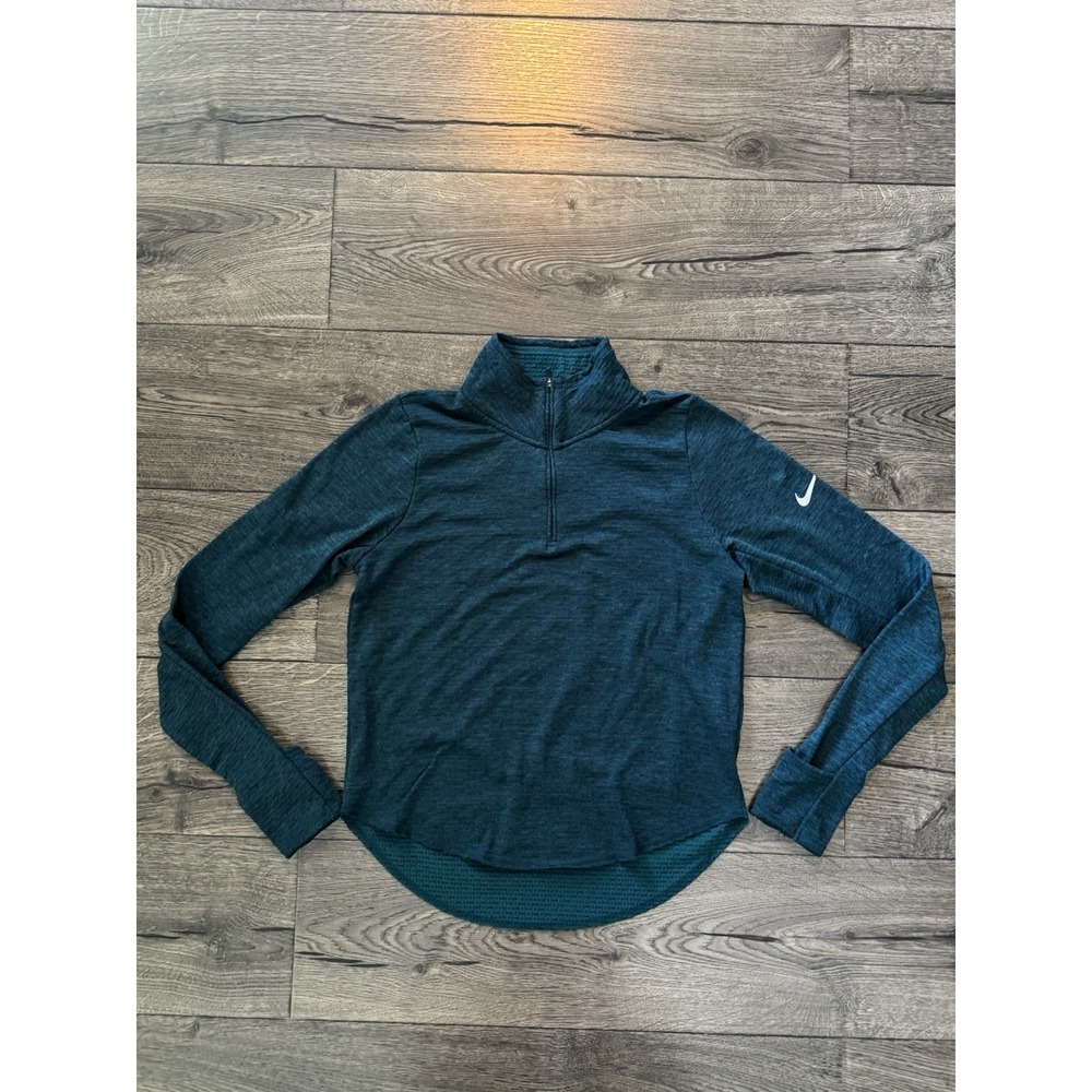 Nike Running Jacket Womens XS Green Sphere Element Half Zip Long Sleeve Pullover